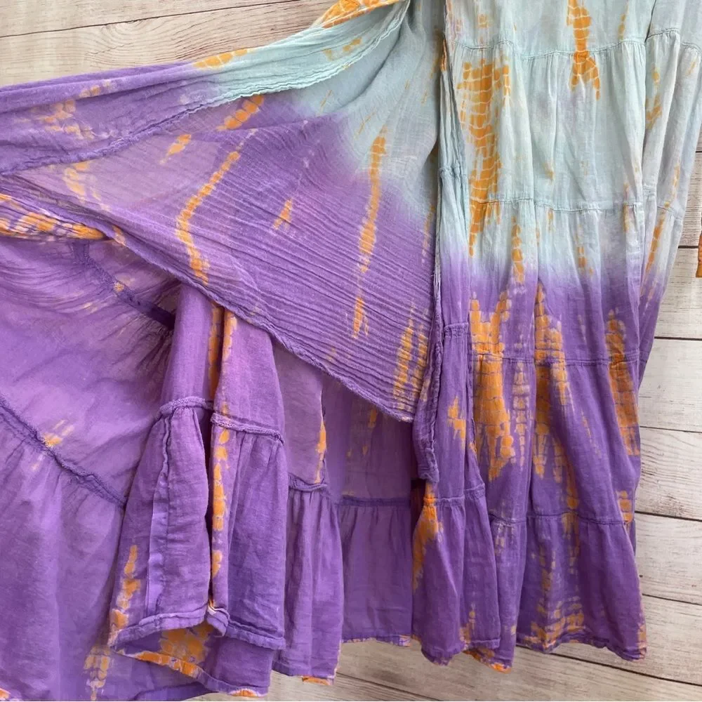 BHAG’S BOHO TIE DYE WRAP MAXI SKIRT‎